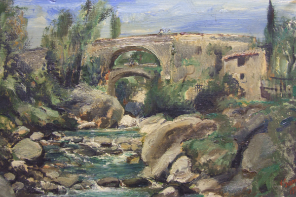Vittorio Granchi , Lungo l’Ente. Il ponte sotto Montegiovi