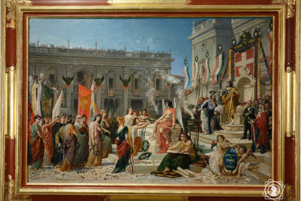 Apoteosi di Vittorio Emanuele II incoronato dalla Patria