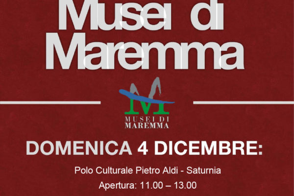 4 dicembre - Domenica nei musei di maremma