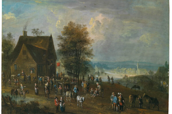 Karel Breydel (Anversa 1678 - 1733)

Viandanti presso un villaggio