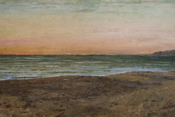 Pietro Aldi, Marina, olio su tavola, cm 19x32