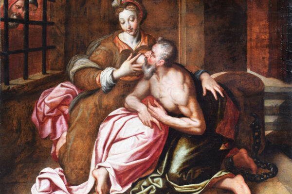 Jacob de Backer (Anversa 1545 ca. - 1600 ca.) 
Pero che allatta Cimone (Carità romana)